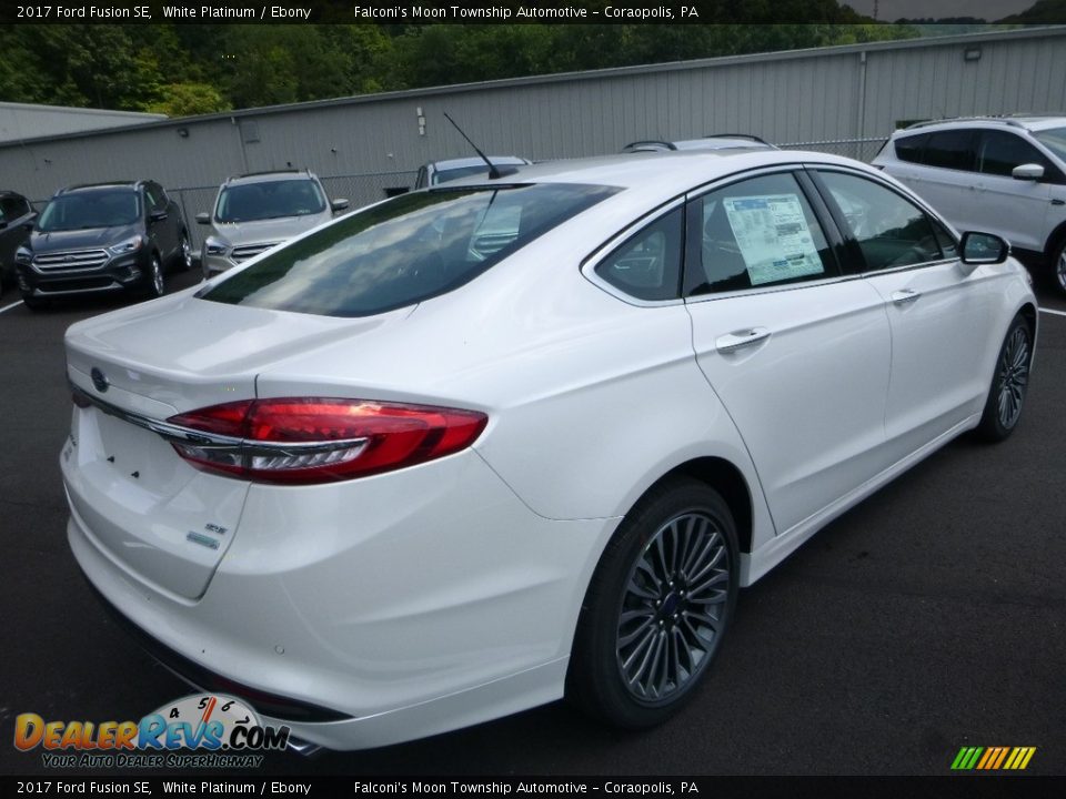 2017 Ford Fusion SE White Platinum / Ebony Photo #2