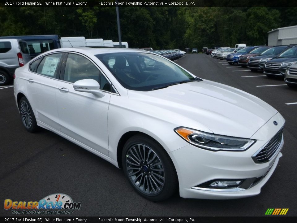 2017 Ford Fusion SE White Platinum / Ebony Photo #3