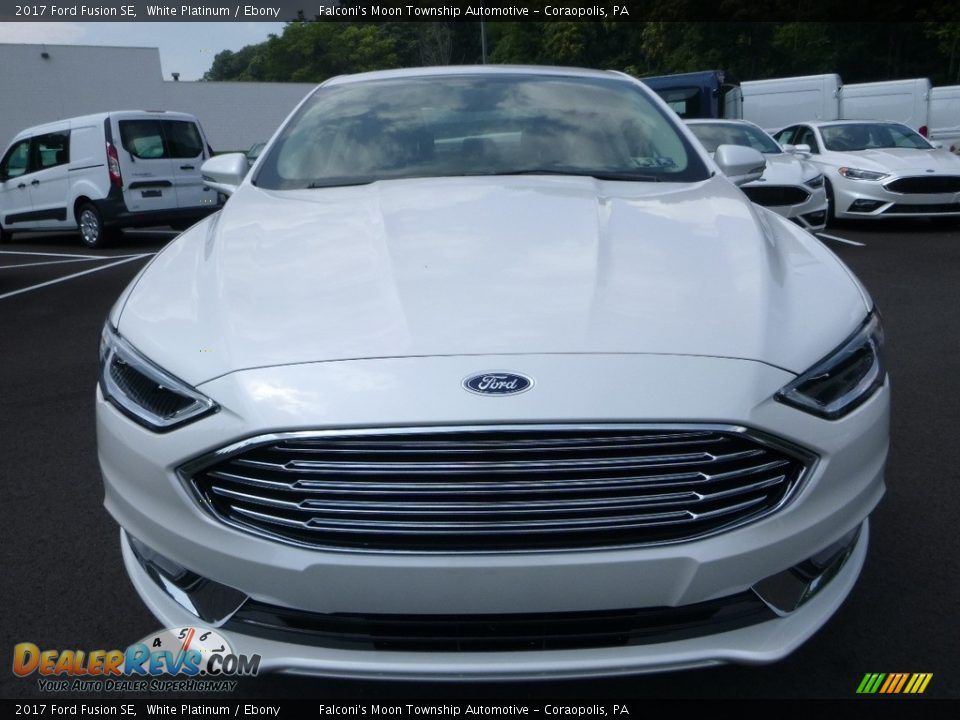 2017 Ford Fusion SE White Platinum / Ebony Photo #4