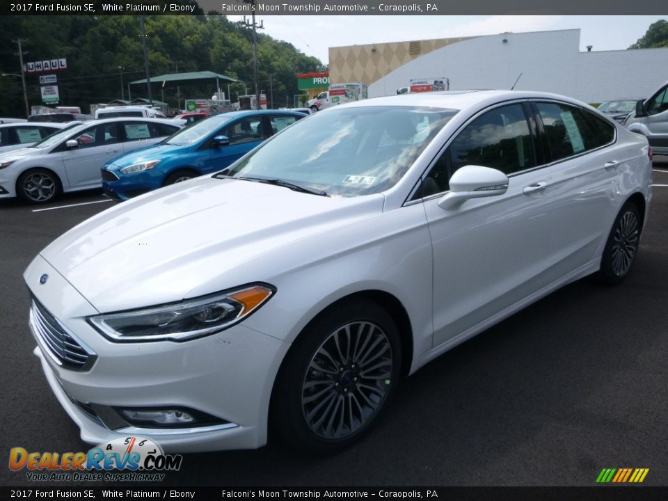 2017 Ford Fusion SE White Platinum / Ebony Photo #5