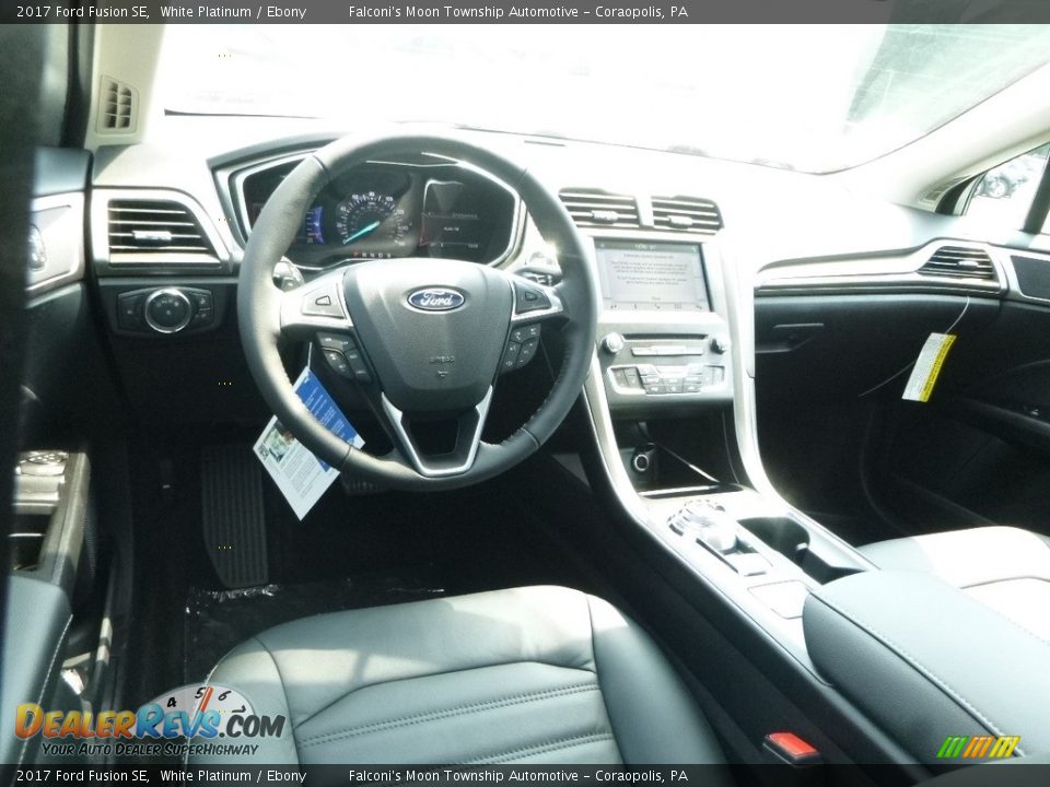 2017 Ford Fusion SE White Platinum / Ebony Photo #9