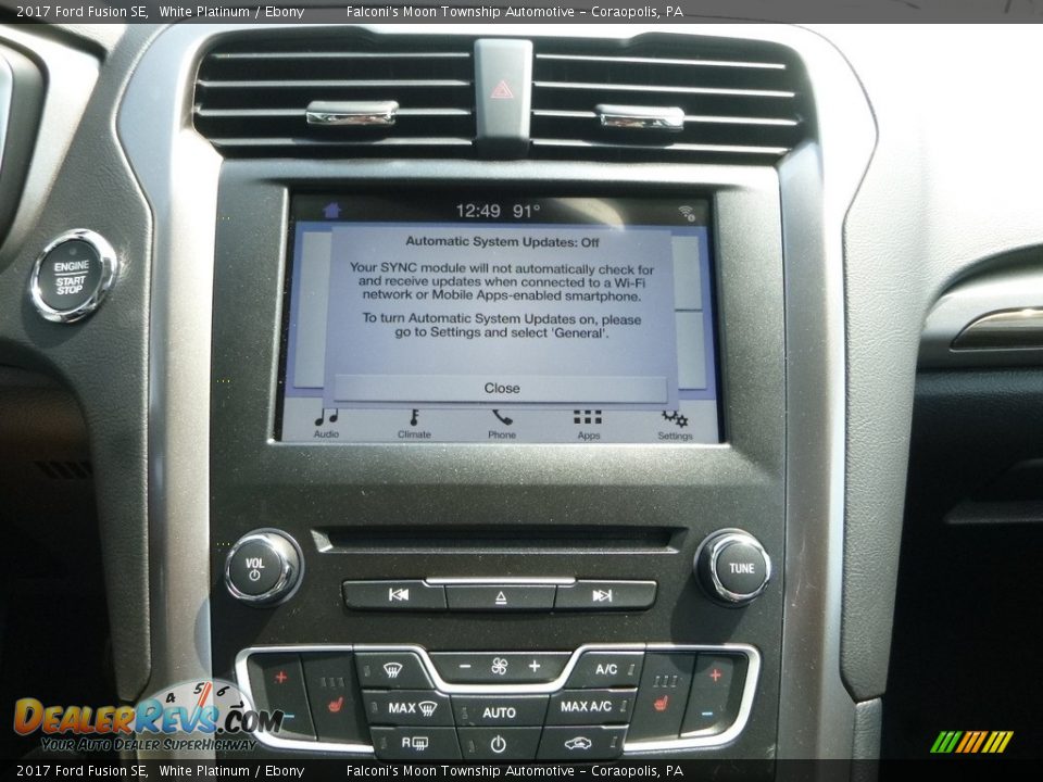 2017 Ford Fusion SE White Platinum / Ebony Photo #13