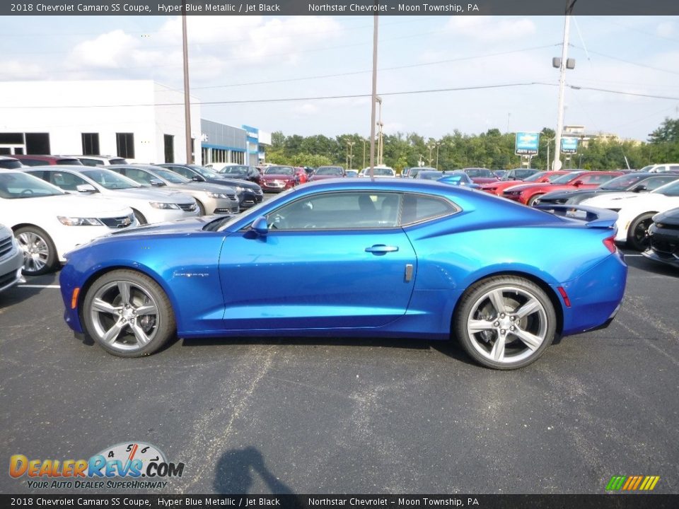 2018 Chevrolet Camaro SS Coupe Hyper Blue Metallic / Jet Black Photo #2