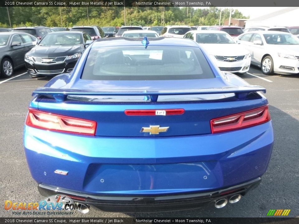 2018 Chevrolet Camaro SS Coupe Hyper Blue Metallic / Jet Black Photo #4