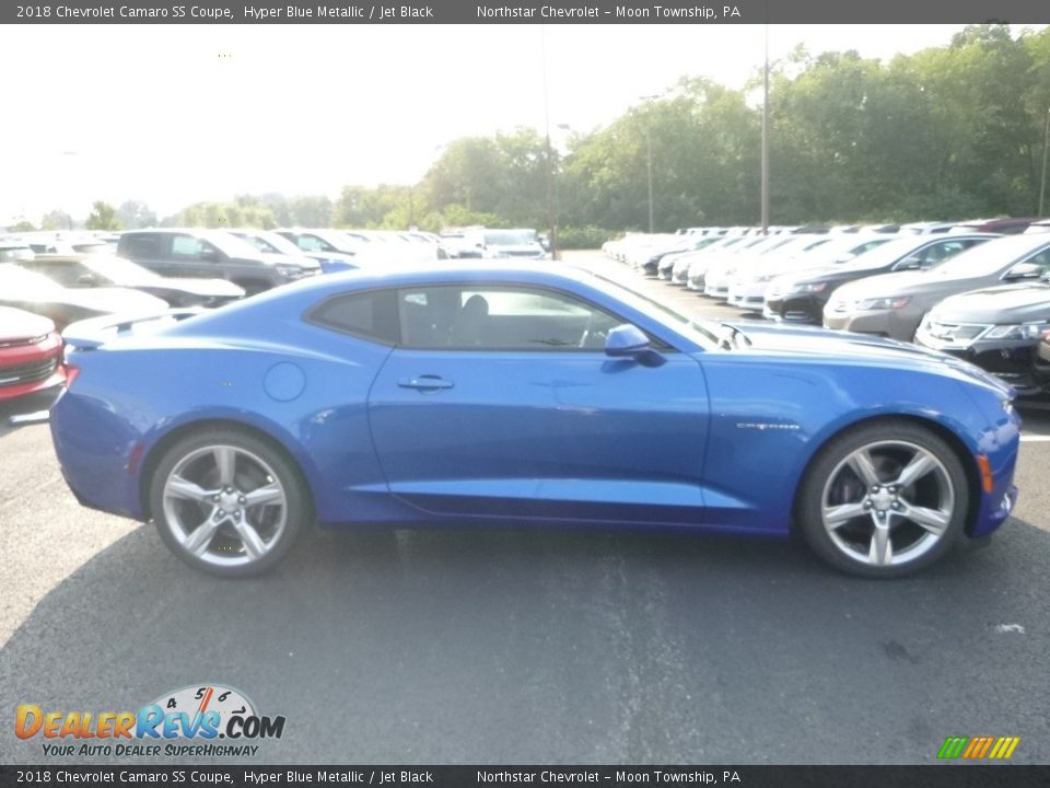 2018 Chevrolet Camaro SS Coupe Hyper Blue Metallic / Jet Black Photo #6