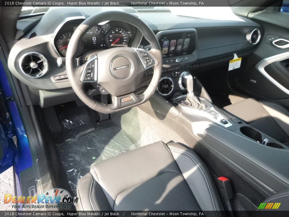 2018 Chevrolet Camaro SS Coupe Hyper Blue Metallic / Jet Black Photo #14