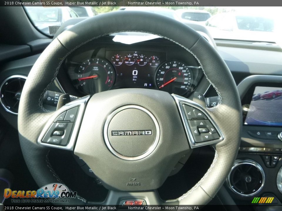 2018 Chevrolet Camaro SS Coupe Hyper Blue Metallic / Jet Black Photo #20