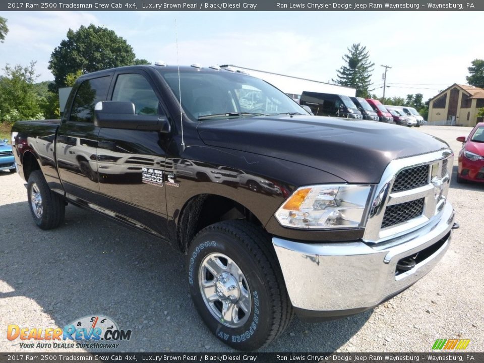 2017 Ram 2500 Tradesman Crew Cab 4x4 Luxury Brown Pearl / Black/Diesel Gray Photo #7