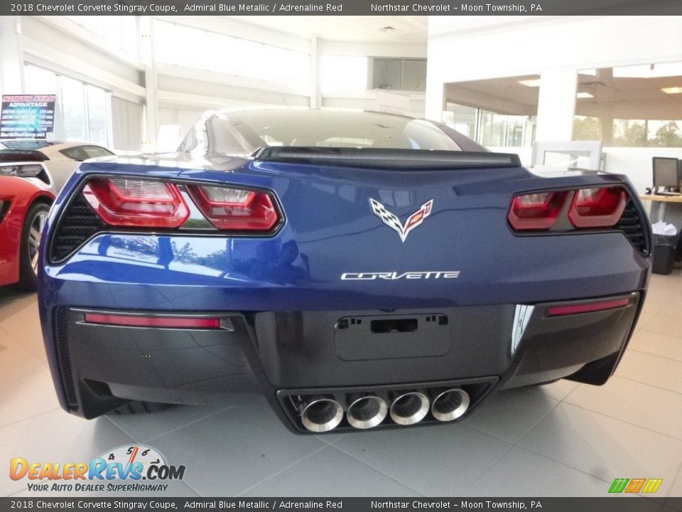 2018 Chevrolet Corvette Stingray Coupe Admiral Blue Metallic / Adrenaline Red Photo #4