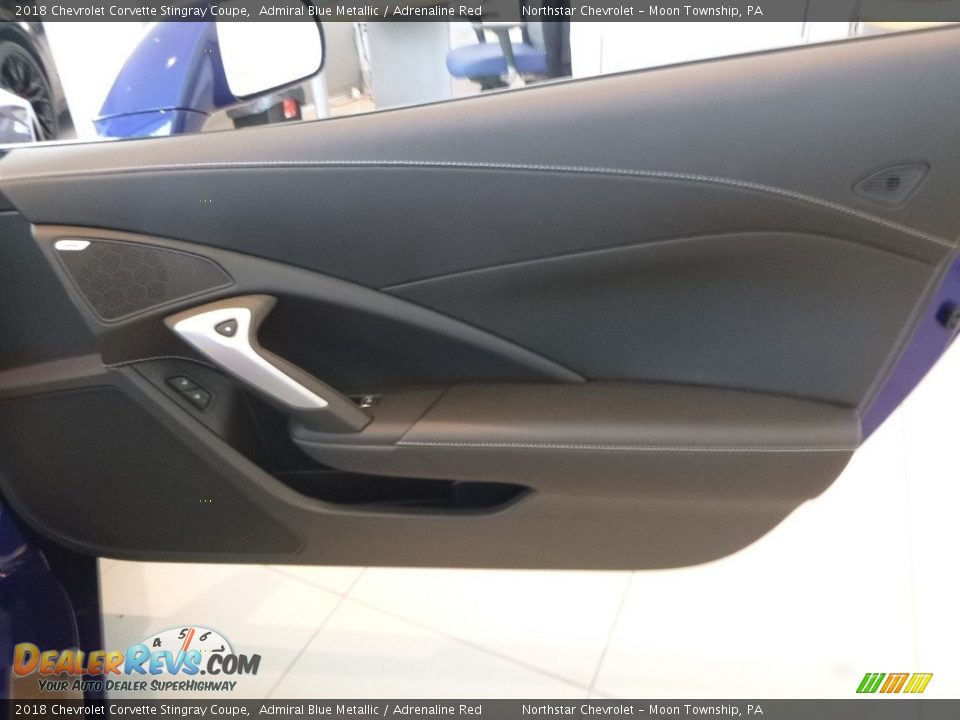 2018 Chevrolet Corvette Stingray Coupe Admiral Blue Metallic / Adrenaline Red Photo #9