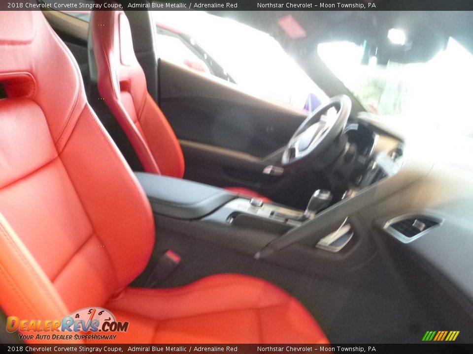 2018 Chevrolet Corvette Stingray Coupe Admiral Blue Metallic / Adrenaline Red Photo #10