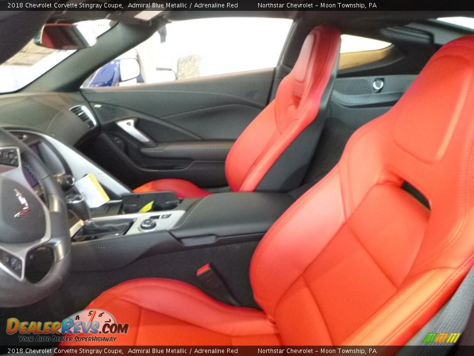 2018 Chevrolet Corvette Stingray Coupe Admiral Blue Metallic / Adrenaline Red Photo #12