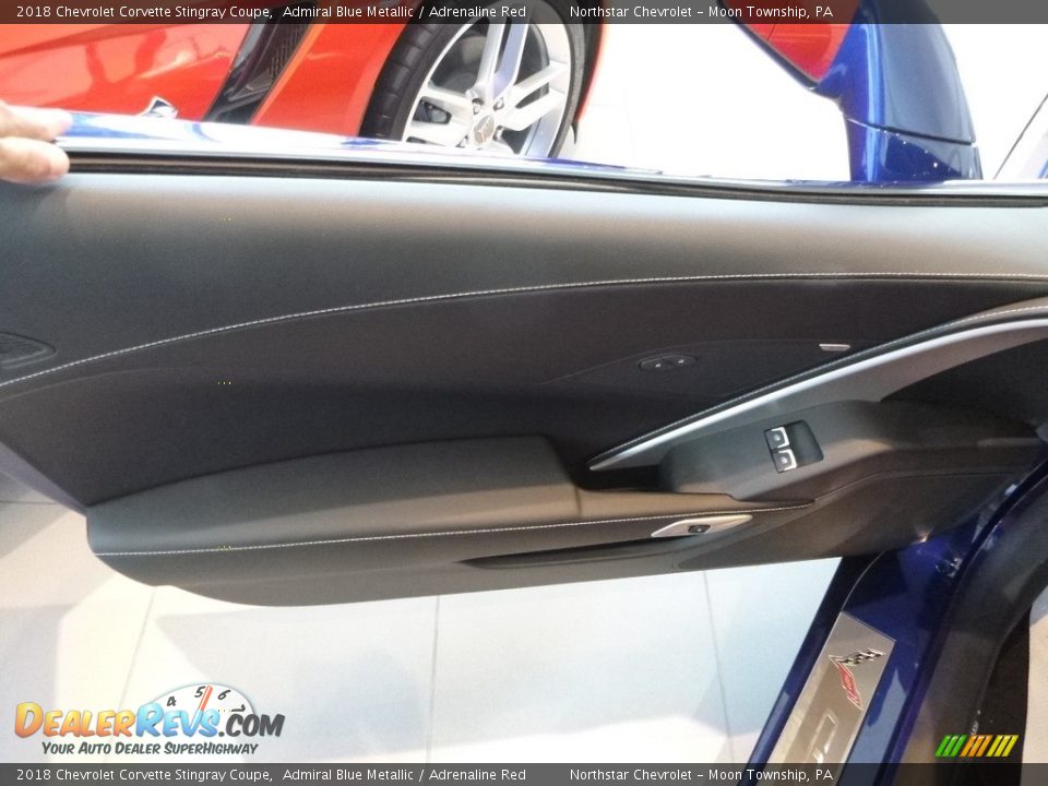 2018 Chevrolet Corvette Stingray Coupe Admiral Blue Metallic / Adrenaline Red Photo #13