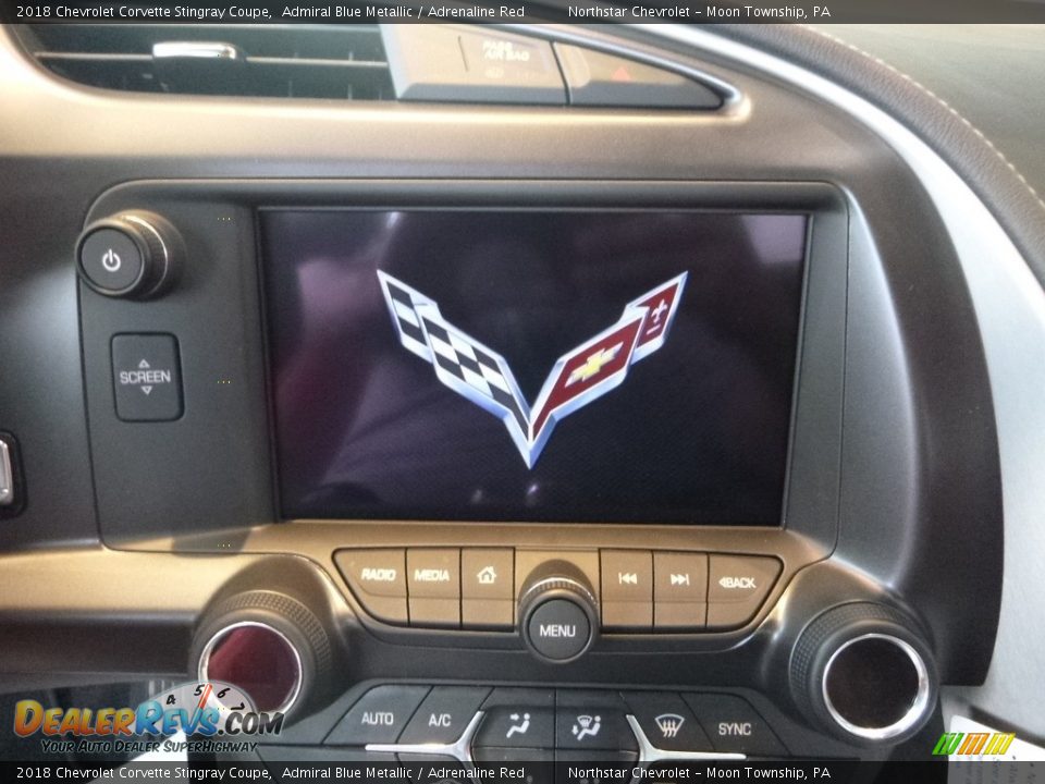 2018 Chevrolet Corvette Stingray Coupe Admiral Blue Metallic / Adrenaline Red Photo #15