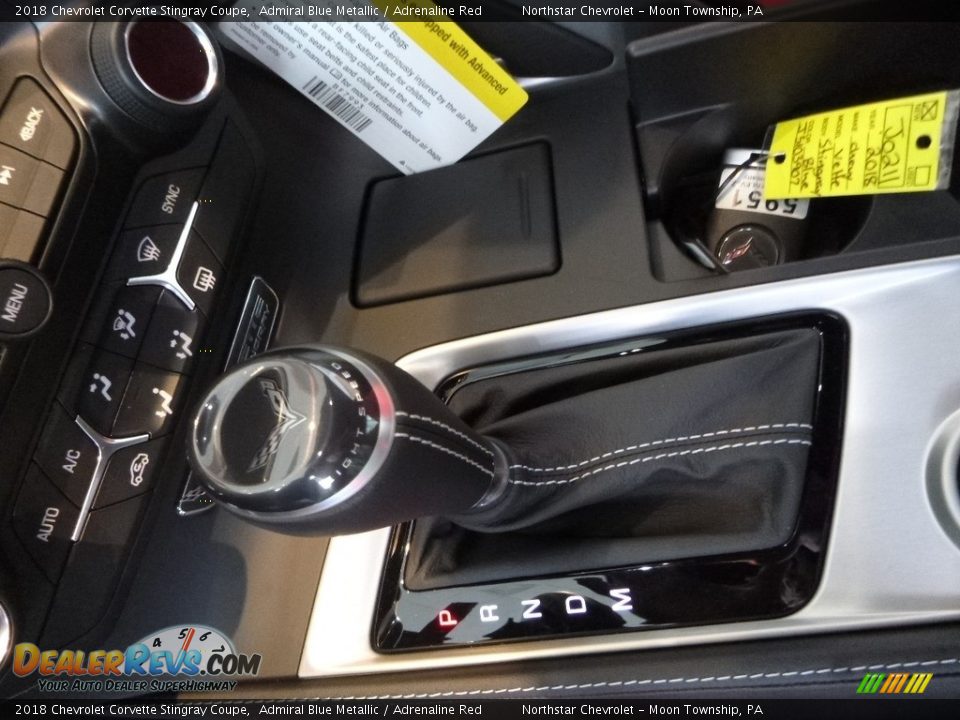 2018 Chevrolet Corvette Stingray Coupe Admiral Blue Metallic / Adrenaline Red Photo #16