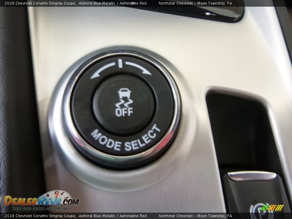 2018 Chevrolet Corvette Stingray Coupe Admiral Blue Metallic / Adrenaline Red Photo #17