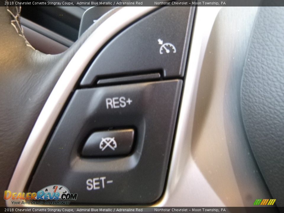 2018 Chevrolet Corvette Stingray Coupe Admiral Blue Metallic / Adrenaline Red Photo #18