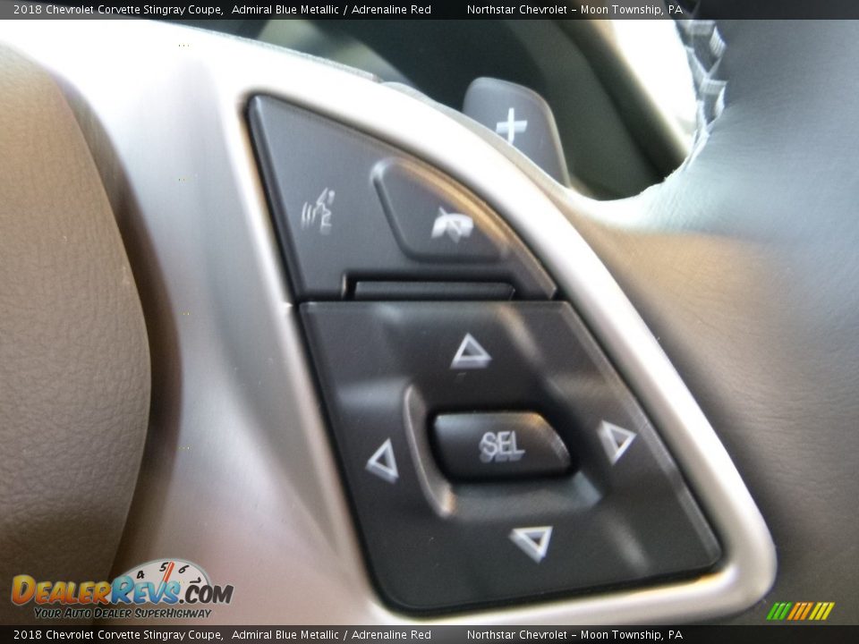 2018 Chevrolet Corvette Stingray Coupe Admiral Blue Metallic / Adrenaline Red Photo #19