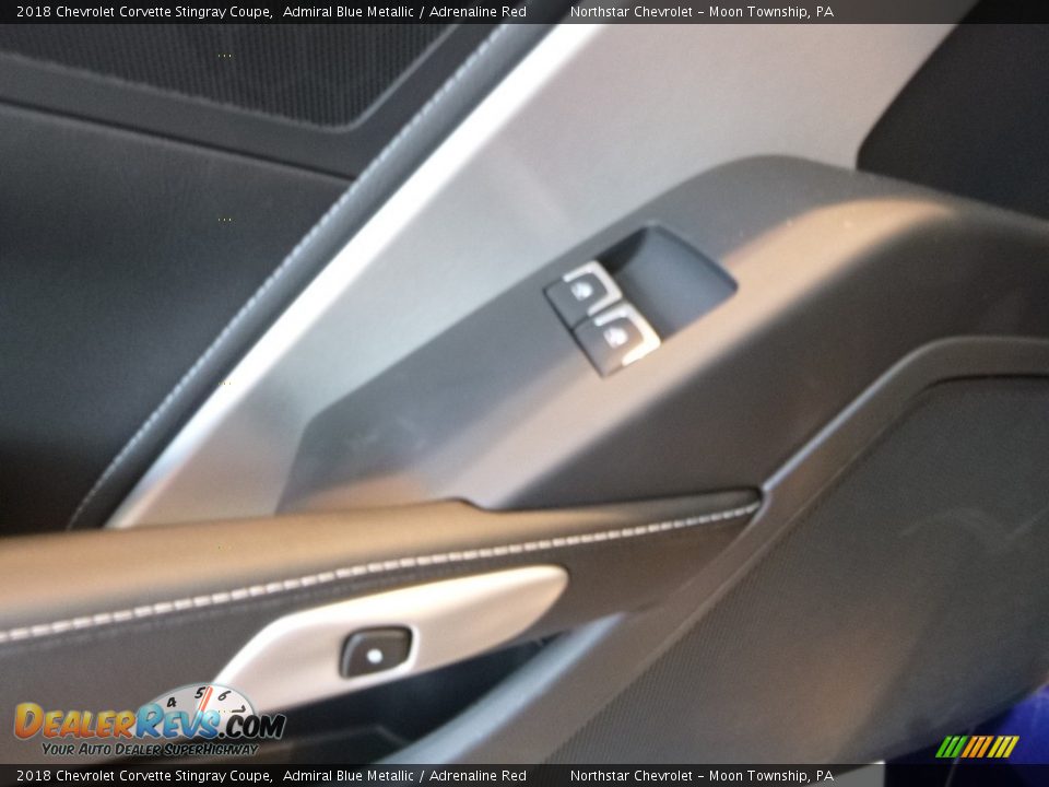 2018 Chevrolet Corvette Stingray Coupe Admiral Blue Metallic / Adrenaline Red Photo #20