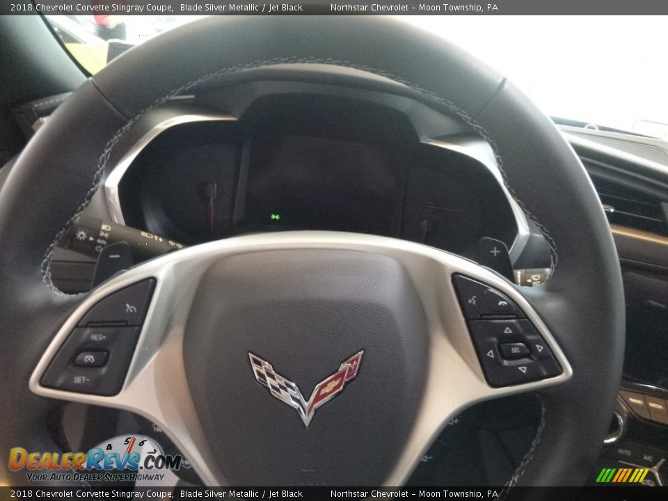 2018 Chevrolet Corvette Stingray Coupe Blade Silver Metallic / Jet Black Photo #15