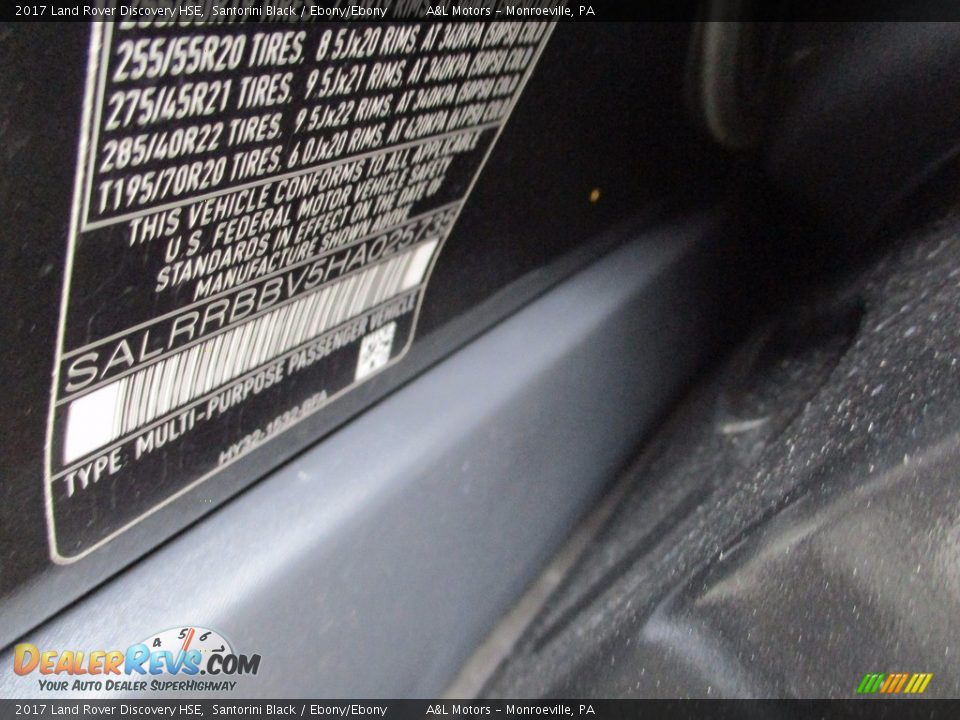 2017 Land Rover Discovery HSE Santorini Black / Ebony/Ebony Photo #19