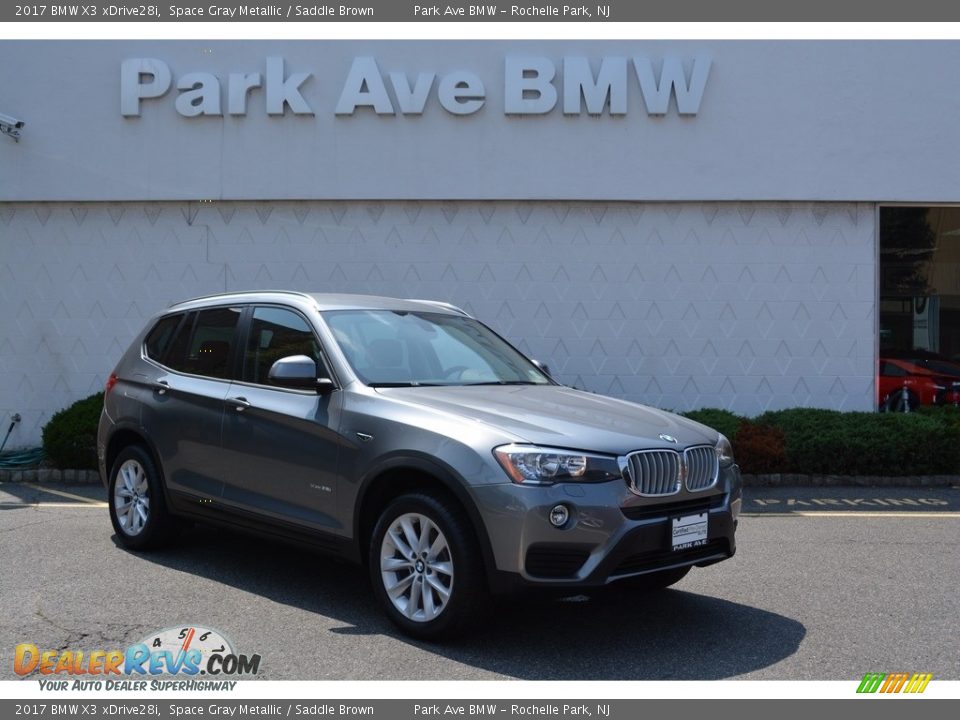 2017 BMW X3 xDrive28i Space Gray Metallic / Saddle Brown Photo #1