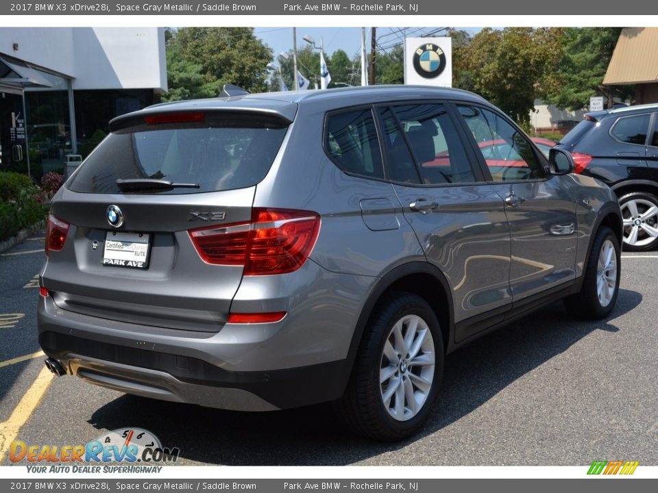 2017 BMW X3 xDrive28i Space Gray Metallic / Saddle Brown Photo #3