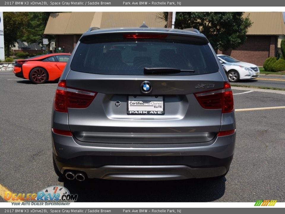 2017 BMW X3 xDrive28i Space Gray Metallic / Saddle Brown Photo #4