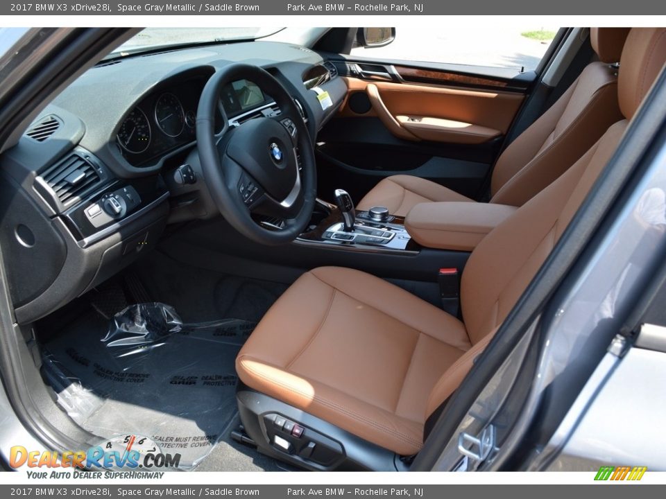 2017 BMW X3 xDrive28i Space Gray Metallic / Saddle Brown Photo #10