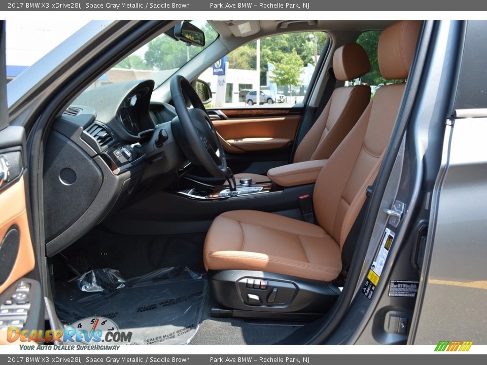 2017 BMW X3 xDrive28i Space Gray Metallic / Saddle Brown Photo #11