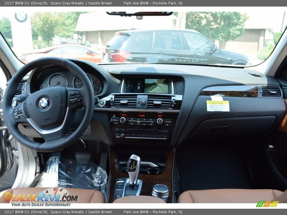 2017 BMW X3 xDrive28i Space Gray Metallic / Saddle Brown Photo #14