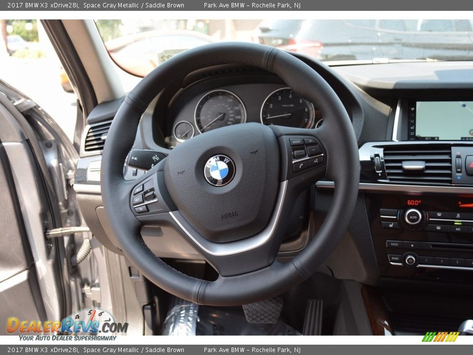 2017 BMW X3 xDrive28i Space Gray Metallic / Saddle Brown Photo #17