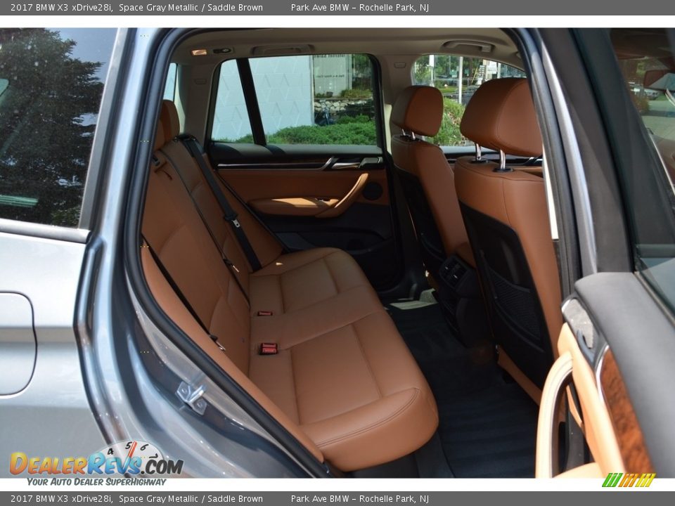 2017 BMW X3 xDrive28i Space Gray Metallic / Saddle Brown Photo #24