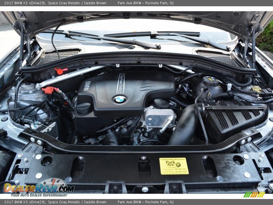 2017 BMW X3 xDrive28i Space Gray Metallic / Saddle Brown Photo #29