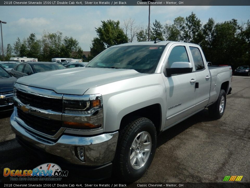 2018 Chevrolet Silverado 1500 LT Double Cab 4x4 Silver Ice Metallic / Jet Black Photo #1