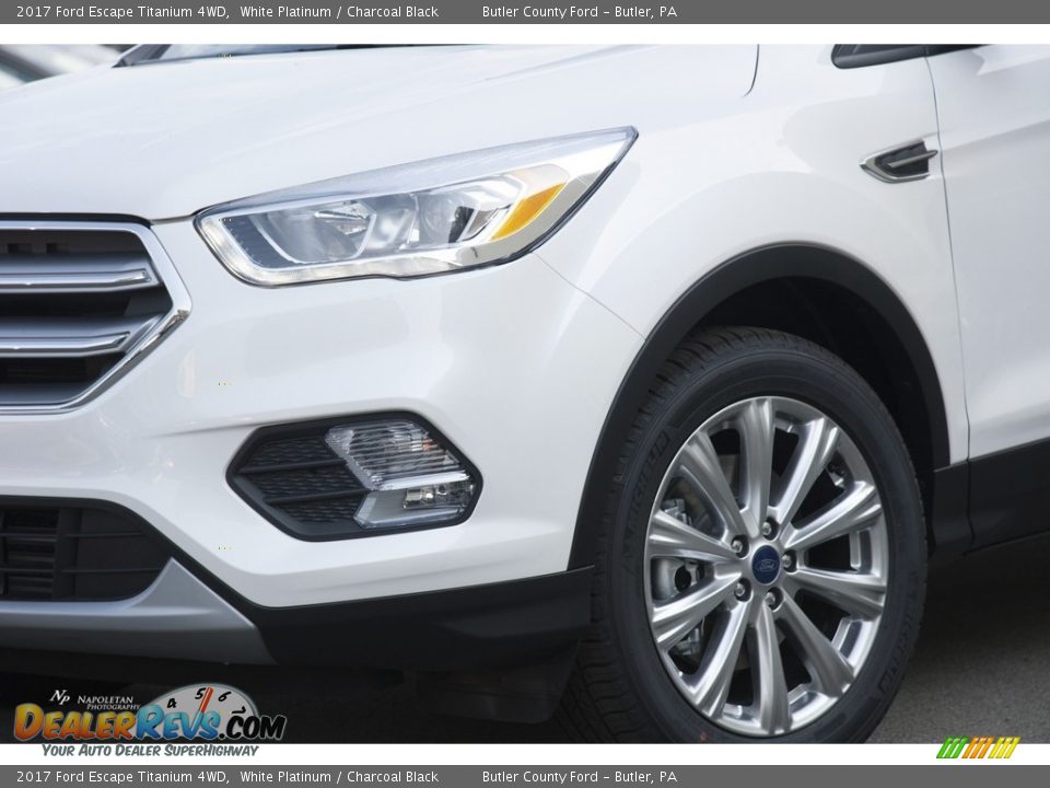 2017 Ford Escape Titanium 4WD White Platinum / Charcoal Black Photo #2