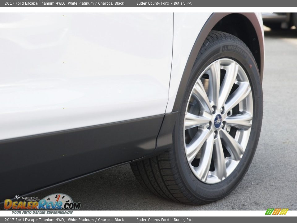 2017 Ford Escape Titanium 4WD White Platinum / Charcoal Black Photo #3