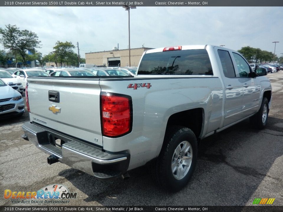 2018 Chevrolet Silverado 1500 LT Double Cab 4x4 Silver Ice Metallic / Jet Black Photo #4
