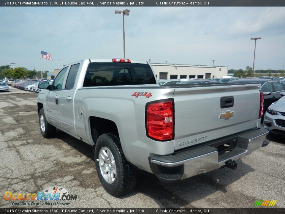 2018 Chevrolet Silverado 1500 LT Double Cab 4x4 Silver Ice Metallic / Jet Black Photo #5