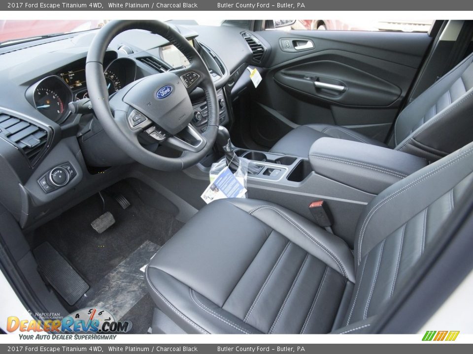 2017 Ford Escape Titanium 4WD White Platinum / Charcoal Black Photo #7