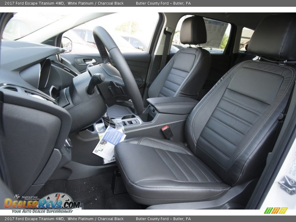 2017 Ford Escape Titanium 4WD White Platinum / Charcoal Black Photo #8