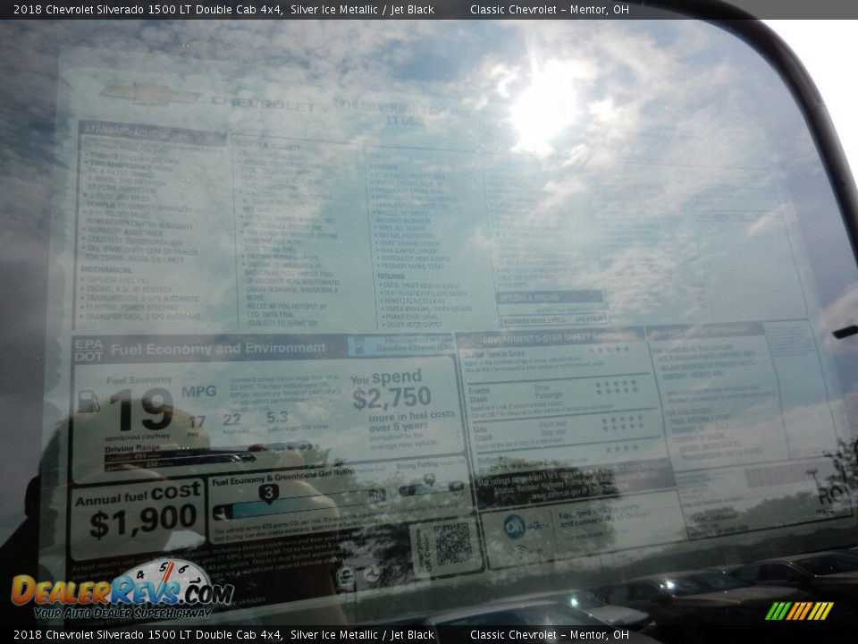 2018 Chevrolet Silverado 1500 LT Double Cab 4x4 Silver Ice Metallic / Jet Black Photo #6