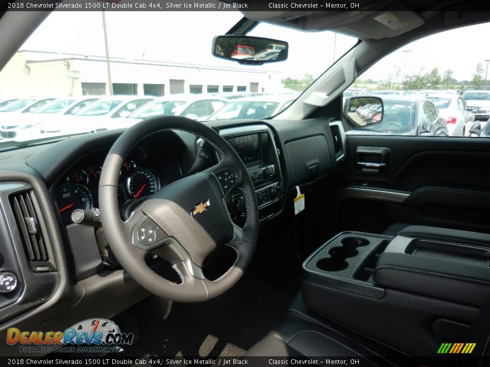 2018 Chevrolet Silverado 1500 LT Double Cab 4x4 Silver Ice Metallic / Jet Black Photo #7