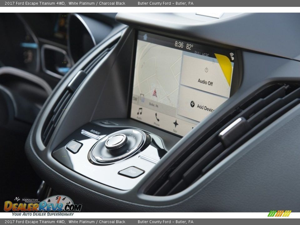 2017 Ford Escape Titanium 4WD White Platinum / Charcoal Black Photo #11