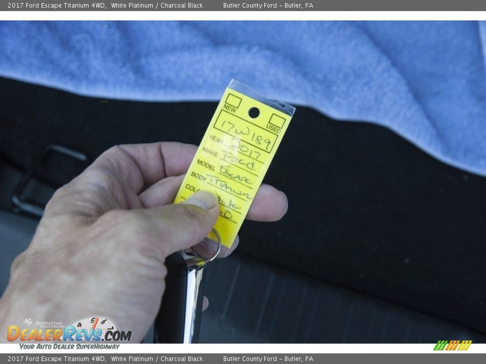 2017 Ford Escape Titanium 4WD White Platinum / Charcoal Black Photo #14