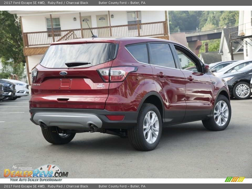 2017 Ford Escape SE 4WD Ruby Red / Charcoal Black Photo #4