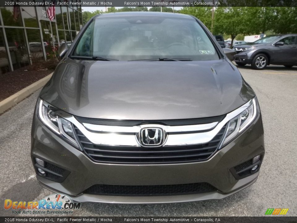 2018 Honda Odyssey EX-L Pacific Pewter Metallic / Mocha Photo #6