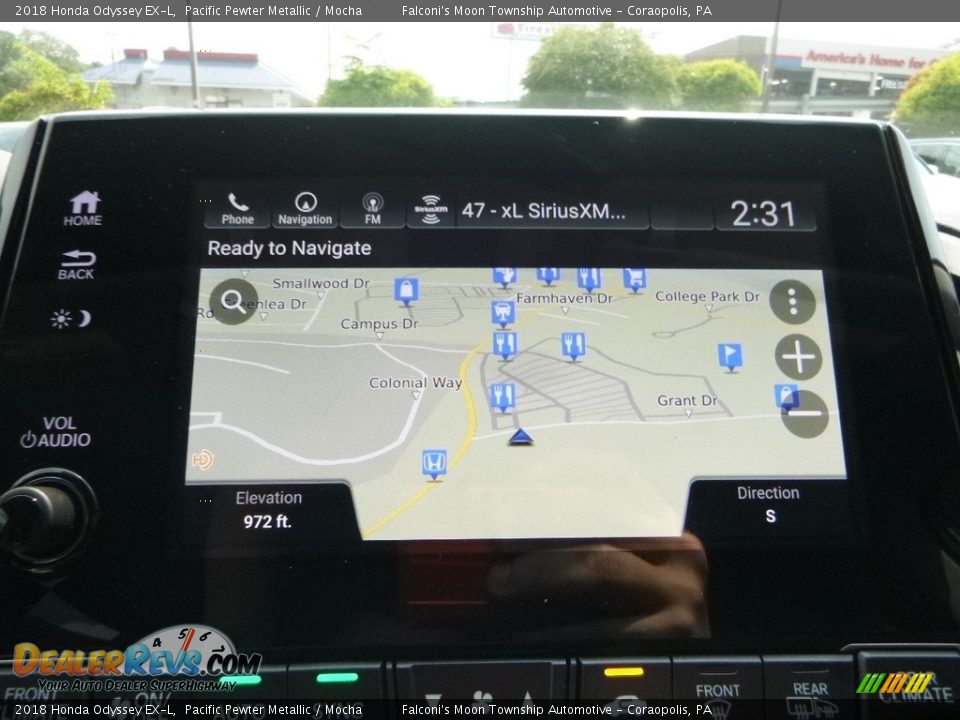 2018 Honda Odyssey EX-L Pacific Pewter Metallic / Mocha Photo #13