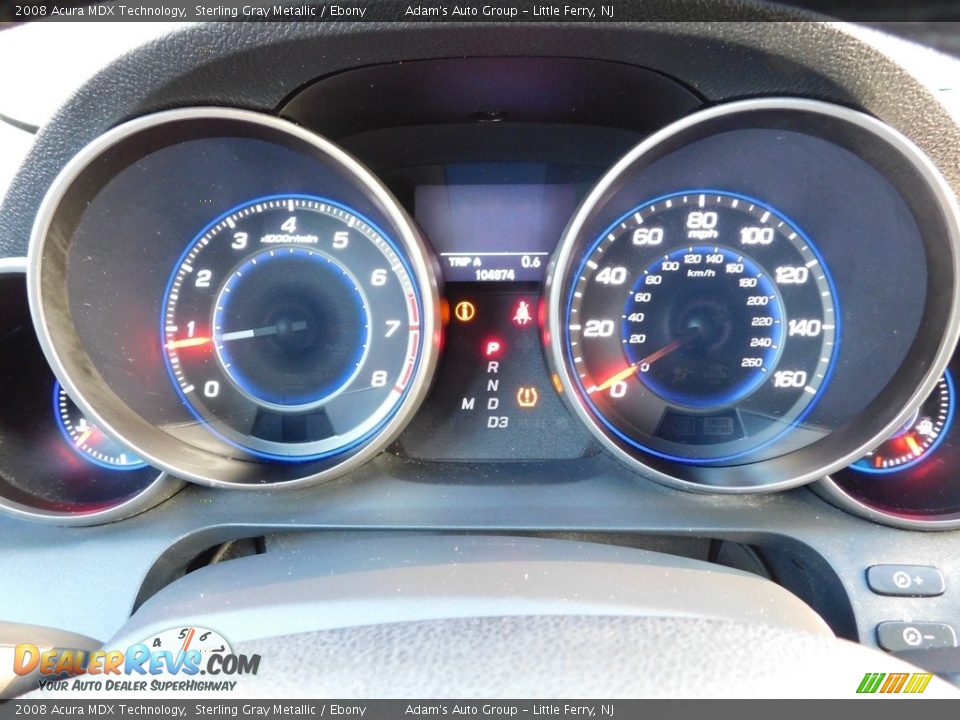 2008 Acura MDX Technology Sterling Gray Metallic / Ebony Photo #26