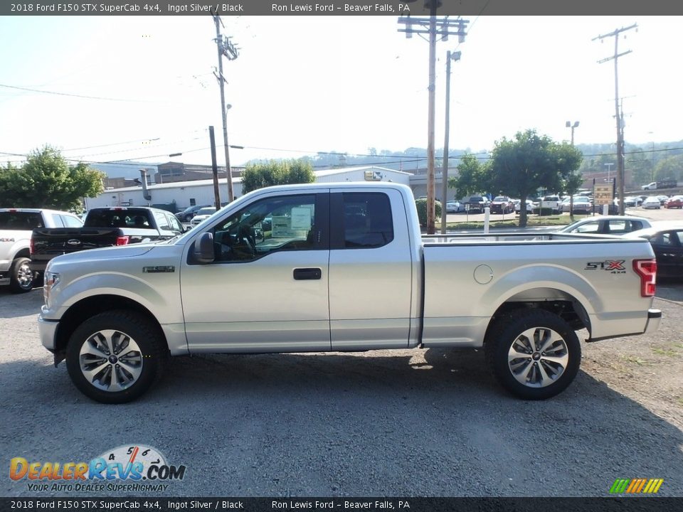 2018 Ford F150 STX SuperCab 4x4 Ingot Silver / Black Photo #5